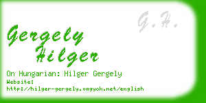 gergely hilger business card